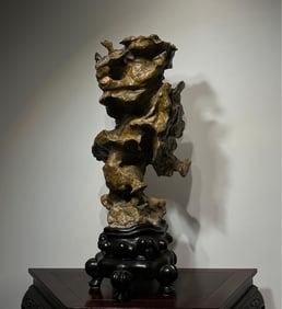 A Qing Dynasty colorful spirit stone Qing offering