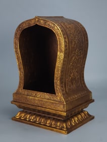 A bronze gilt Buddha niche from the Qing Dynasty