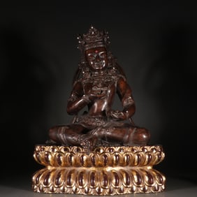 A statue of Vajrasattva hammered with agarwood