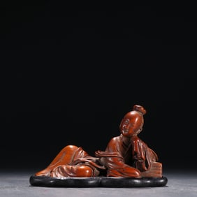 A Republic of China boxwood lady ornament