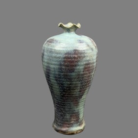 A Song Jun kiln string pattern flower mouth plum bottle