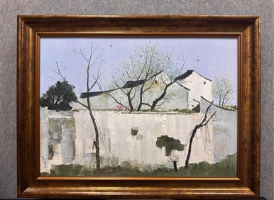 An oil painting by Wu Guanzhong