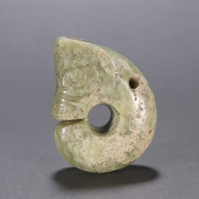 A piece of Hongshan culture river grinding jade pig dragon