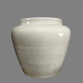 A large white glazed jar from the Yuan Dynasty