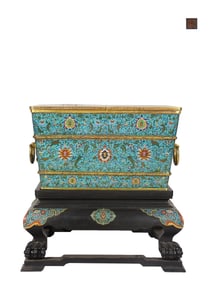 A piece of Qing Dynasty copper tire cloisonné cloisonné enamel refrigerator ice mirror