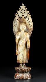 A jade Buddha statue from the Han Dynasty