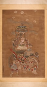 A picture of Wu Daozi's immortals with an eight-foot vertical axis