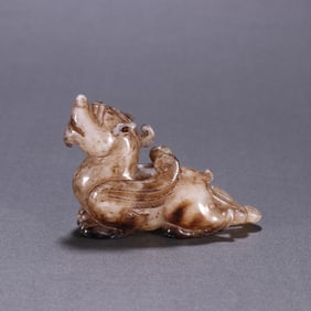 A Han Dynasty Hetian jade beast ornament