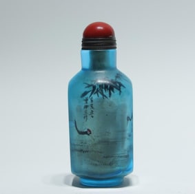 A Qing Dynasty inner painting snuff bottle
