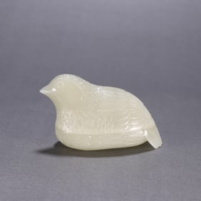 A piece of Qing Dynasty Hetian jade quail lid box