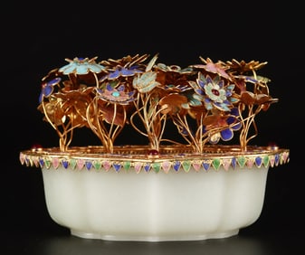 A treasured sterling silver gilt bonsai from the Qing Dynasty