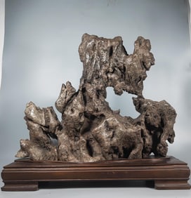 A Taihu Lake stone ornament from the Qing Dynasty