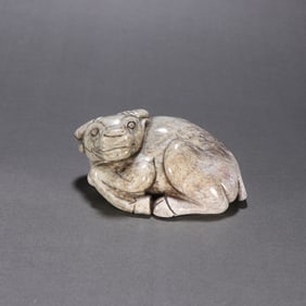 A Ming Dynasty Hetian jade sheep ornament