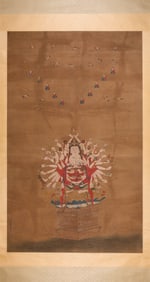 A picture of Ding Guanpeng's immortal with an eight-foot vertical axis