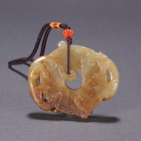 An ancient jade dragon pattern jade wall