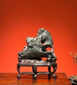 A Taihu Lake stone ornament from the Qing Dynasty