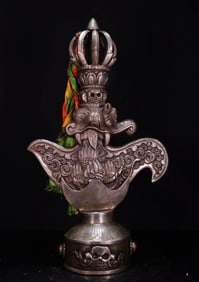 A piece of Qing Dynasty Tiantie hand-engraved Dapeng bird axe knife pestle