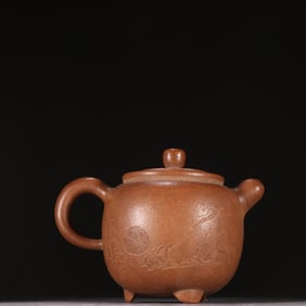 A Qing Dynasty Wang Dongshi made Ainong imitating a clay three-legged pot
