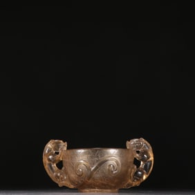 A Qing Dynasty crystal dragon amphora