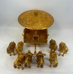 A chariot of the Tang Dynasty's six-horse emperor