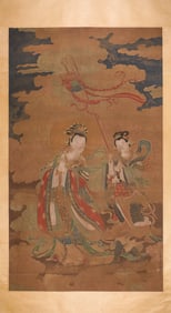 A picture of Li Gonglin's immortals with an eight-foot vertical axis