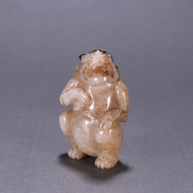 A Hetian jade bear from the Qing Dynasty