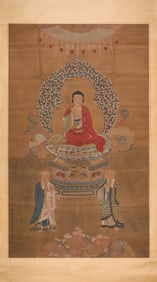 A picture of Wu Bin's immortals with an eight-foot vertical axis