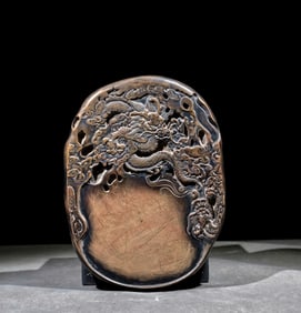 A Li Hongzhang red silk inkstone