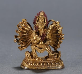 A piece of copper-gilt Daweide Vajra