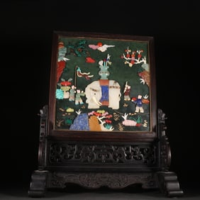 A piece of jasper inlaid with a hundred treasures is like an interpolation screen