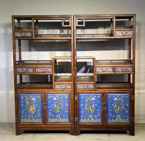 A pair  of Qing Dynasty Huanghuali Bogu frames