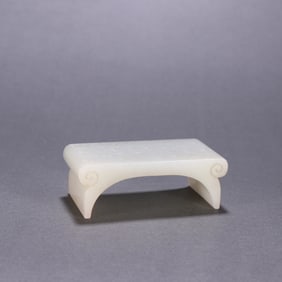 A piece of Qing Dynasty Hetian jade seed material Yang carving poetry ink bed