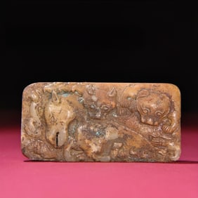 A piece of tiger and horse decoration of the Warring States period