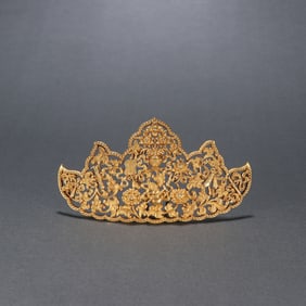 A Qing Dynasty silver-gilt eight-treasure hairpin