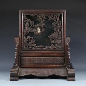 A Qing Dynasty rosewood panasonic character interpolation