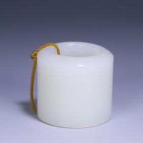A piece of Hetian white jade finger