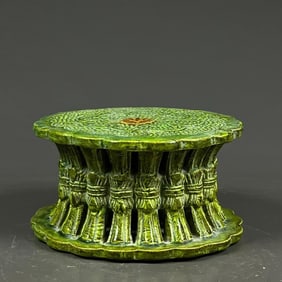 A piece of Tanggong County kiln twisted tire green glazed tea table