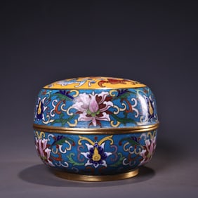 A cloisonné jewelry box from the Qing Dynasty