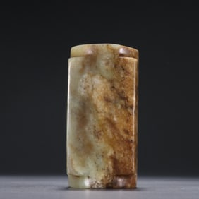 A piece of Hongshan culture river grinding jade cong