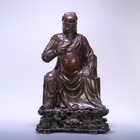 A Qing Dynasty old agarwood Guan Gong ornament
