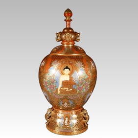 A piece of Qing Qianlong: Thangka depicts the golden Buddha Daping with an image