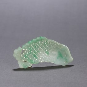 A Qing Dynasty jade fish