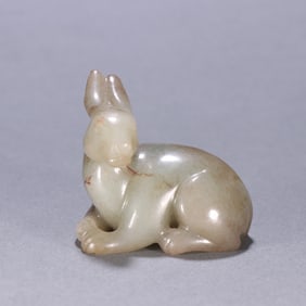 A piece of Hetian jade rabbit