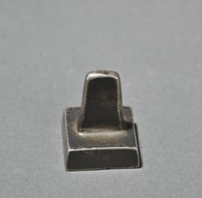 A Qing Dynasty sterling silver square seal
