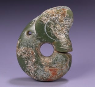 A piece of Hongshan culture jade pig dragon