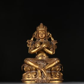 A bronze gilt statue of the Buddha Mother