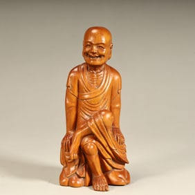 A Qing Dynasty boxwood carving figure ornament size quantity