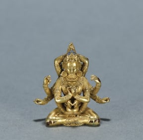 A piece of copper gilt Guanyin inch Buddha