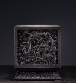 One piece rosewood stamp box