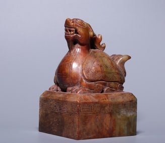 An ancient jade belt dragon turtle seal